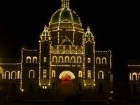 Parlamentsgebäude in Victoria - Beleuchtung am Abend