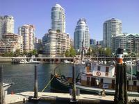 Blick von der Granville Island auf Down Town Vancouver