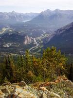 Blick ins Tal vom Sulphur Mountain
