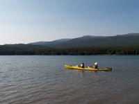 Kaja fahren Maligne Lake