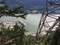 Unser Schiff von Mount Robertos aus gesehen