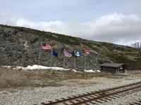 Die Fahnen von USA und Kanada