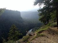 Panoramablick an den Helmcken Falls