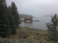 Jasper National Park - Wintereinbruch am Maligne Lake