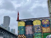 Die letzte Zementfabrik downtown Vancouvers