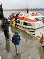 Tendern im Regen in Ketchikan