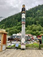 Der Begruessungs Totem in Juneau