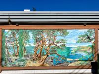 Wandbemalung eines Arbutus Baumes