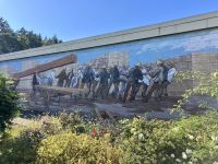 Wandbemalung in Chemainus auf Vancouver Island