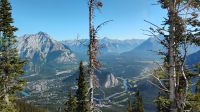 Blick auf Banff und Bow River 