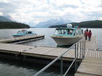 Unser Boot auf dem Maligne Lake