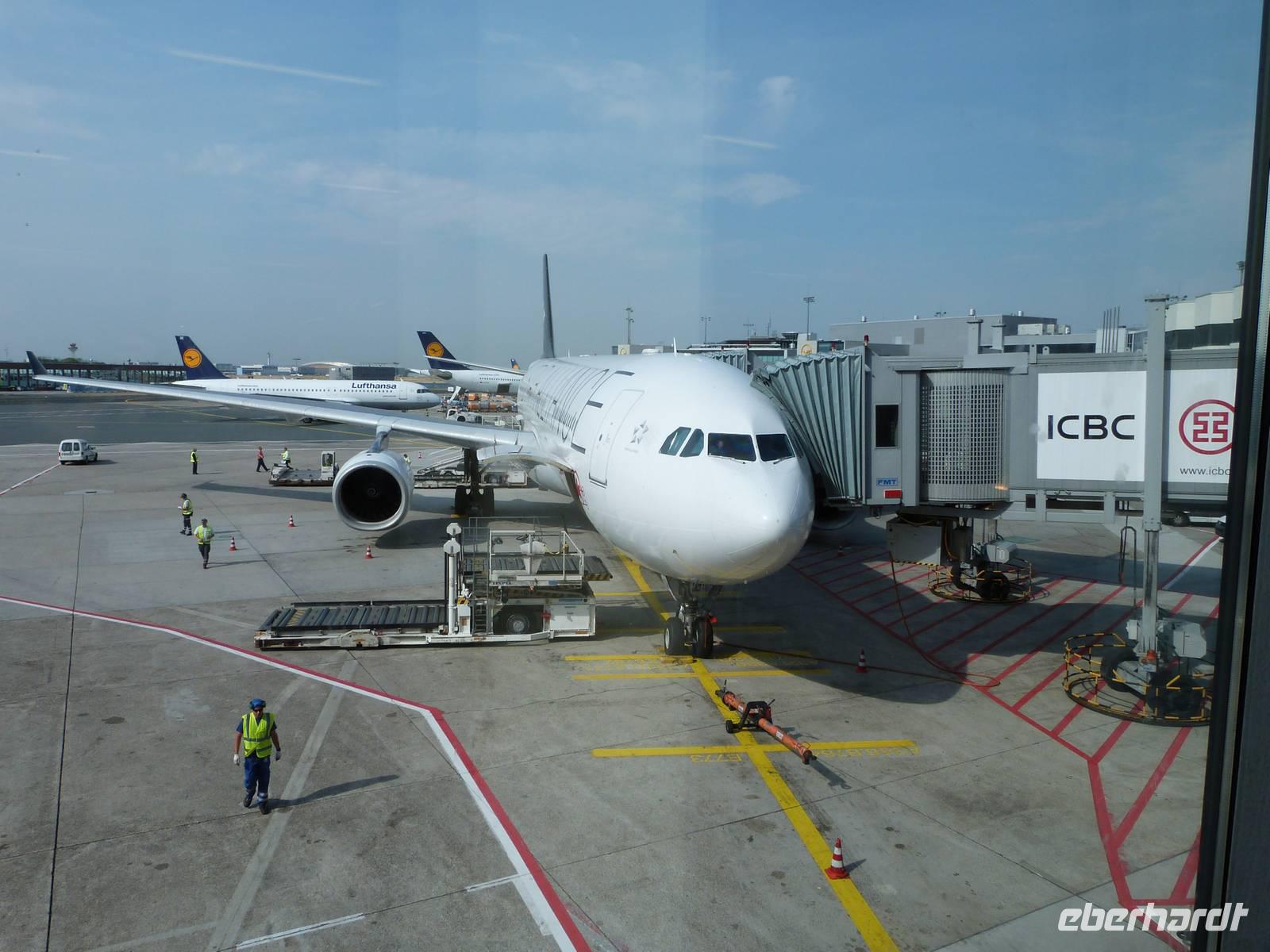 unser Flugzeug der Air Canada nach Calgary