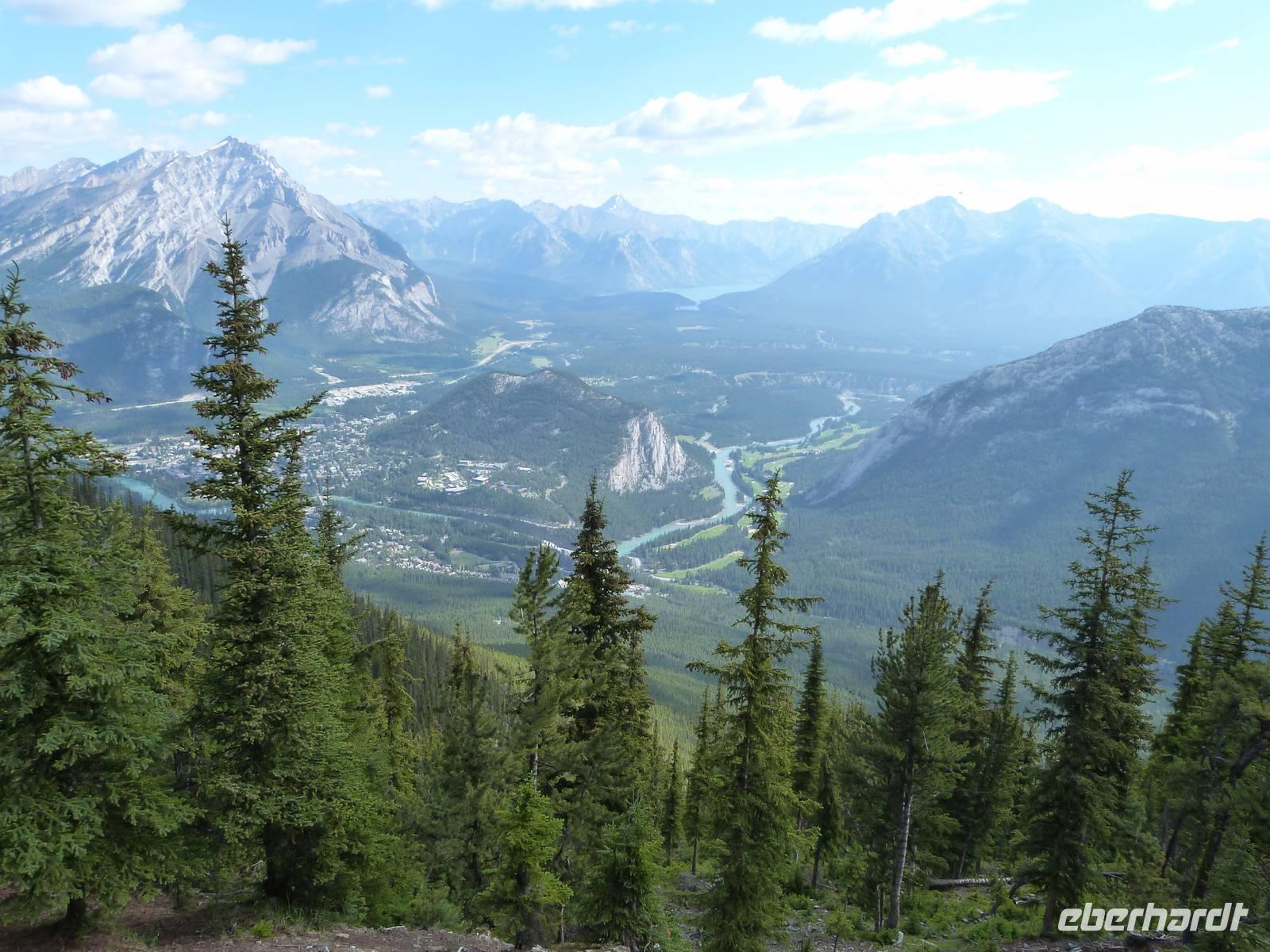 Blick vom Sulphur Mountain im Banff Nationalpark