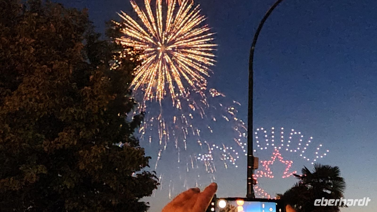 Feuerwerk und Drohnen-Show in Vancouver