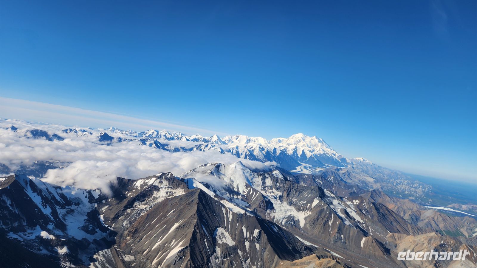 Flug über den Denali Nationalpark - Blick zum Mount Mc Kinley = Mount Denali