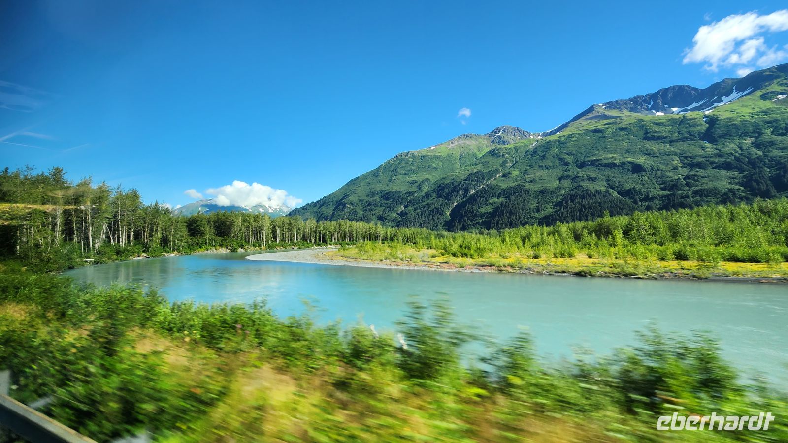 Alaska - wunderschöne Landschaft Busfahrt nach Anchorage