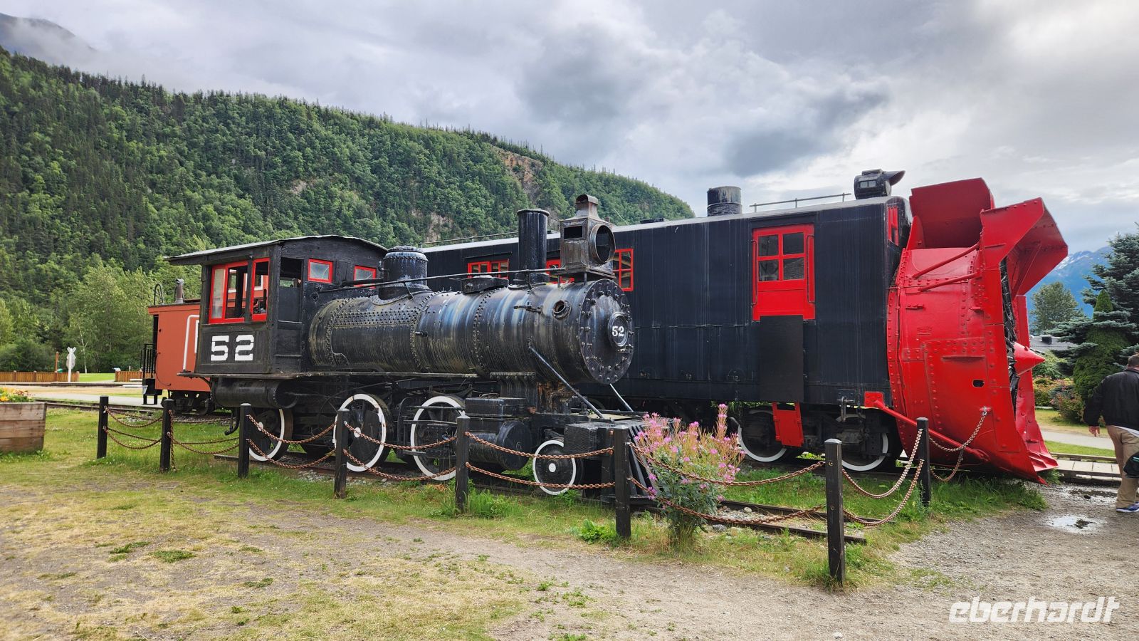 Skagway , alte Lokomotive des White Pass Summit Scenic