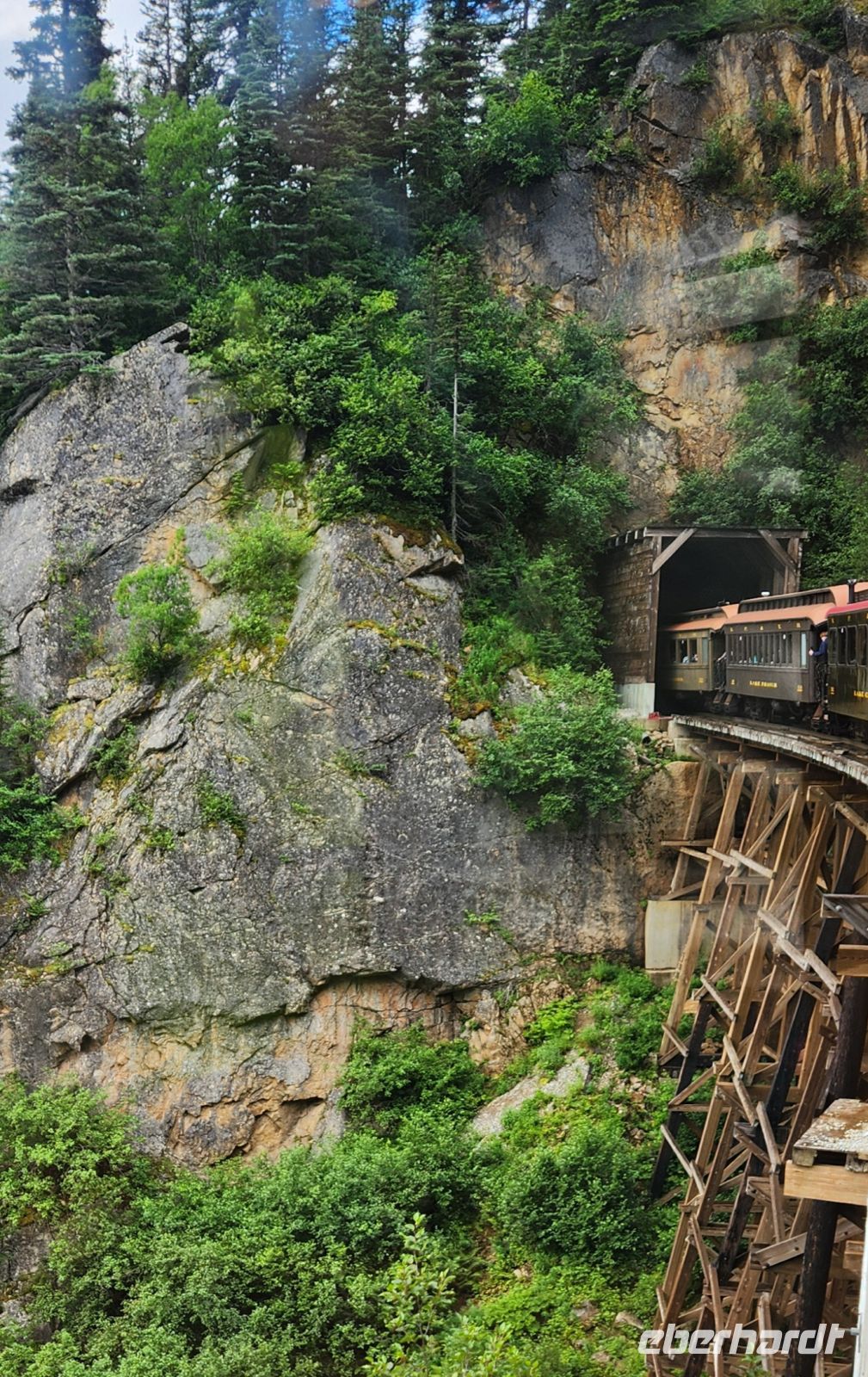 White Pass Summit - alte Holzbrücke