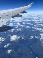 Blick aus unserer Boeing 747 über den Norden Kanadas