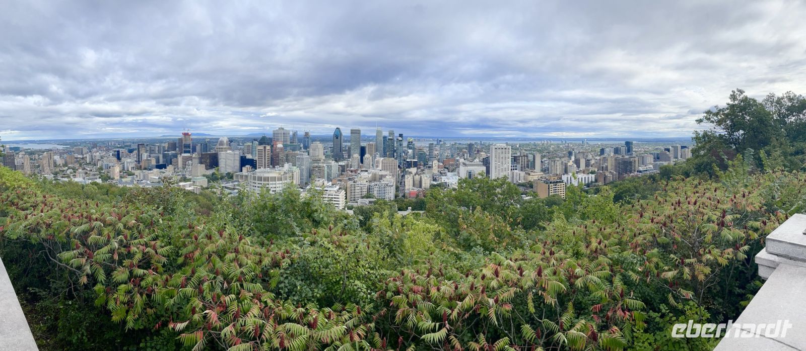 Vom Mont Royal genießen wir einen herrlichen Blick über Montreal
