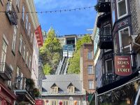 Mit der Standseilbahn fuhren wir hinauf zum Château Frontenac