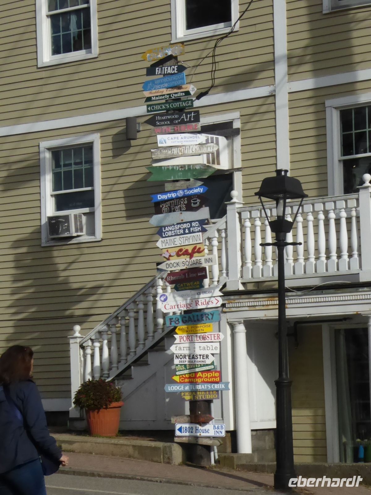 Ausflug Portland & Kennebunkport - Hinweisschilder in Kennebunkport