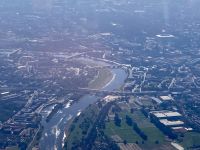 Flug über Dresden