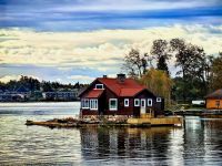 Malerische Landschaft bei den 1.000 Inseln
