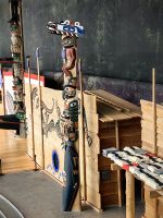 Totempfahl im Museum für Geschichte in Kanada