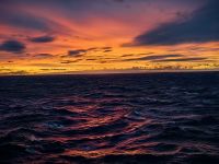 Sonnenuntergang an Bord