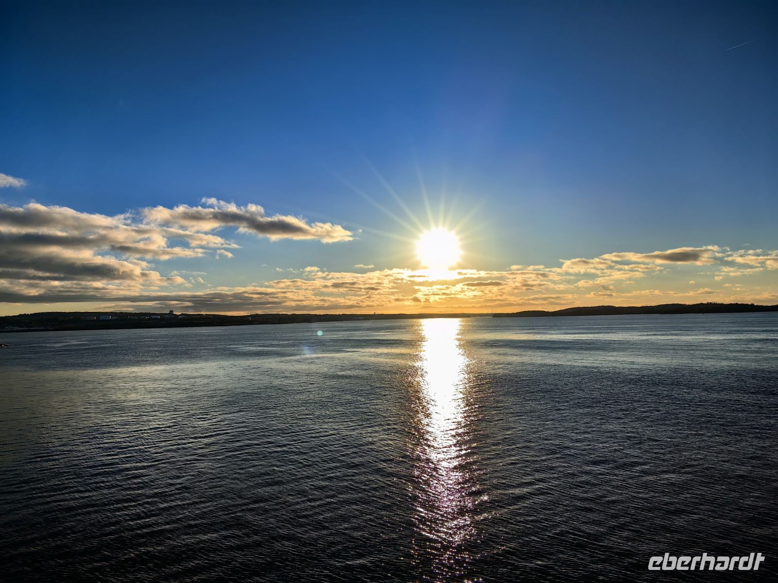 Sonnenuntergang an Bord