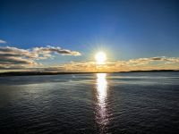 Sonnenuntergang an Bord