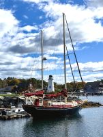 Wir unternehmen eine Bootstour im Hafen von Kennebunkport