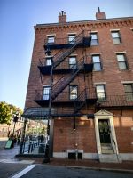 Diese Backsteingebäude in Boston wurden im 18. Jahrhundert errichtet