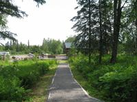 Fotostopp beim Denali State Park Visitor Information mit Blick auf den Mount McKinley 