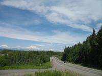 Fotostopp vor Talkeetna mit unserem letzten Blick auf den Mount McKinley 