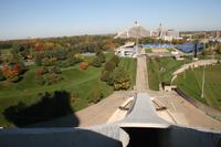 Blick aus der Zahnradbahn des 