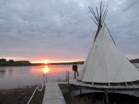 Sonnenaufgang am Auberge du Lac Taurau