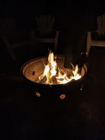 105. Lagerfeuer unter Sternenhimmel im Tyax Resort, Kanada