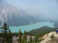 Peto Lake im Rauchdunst