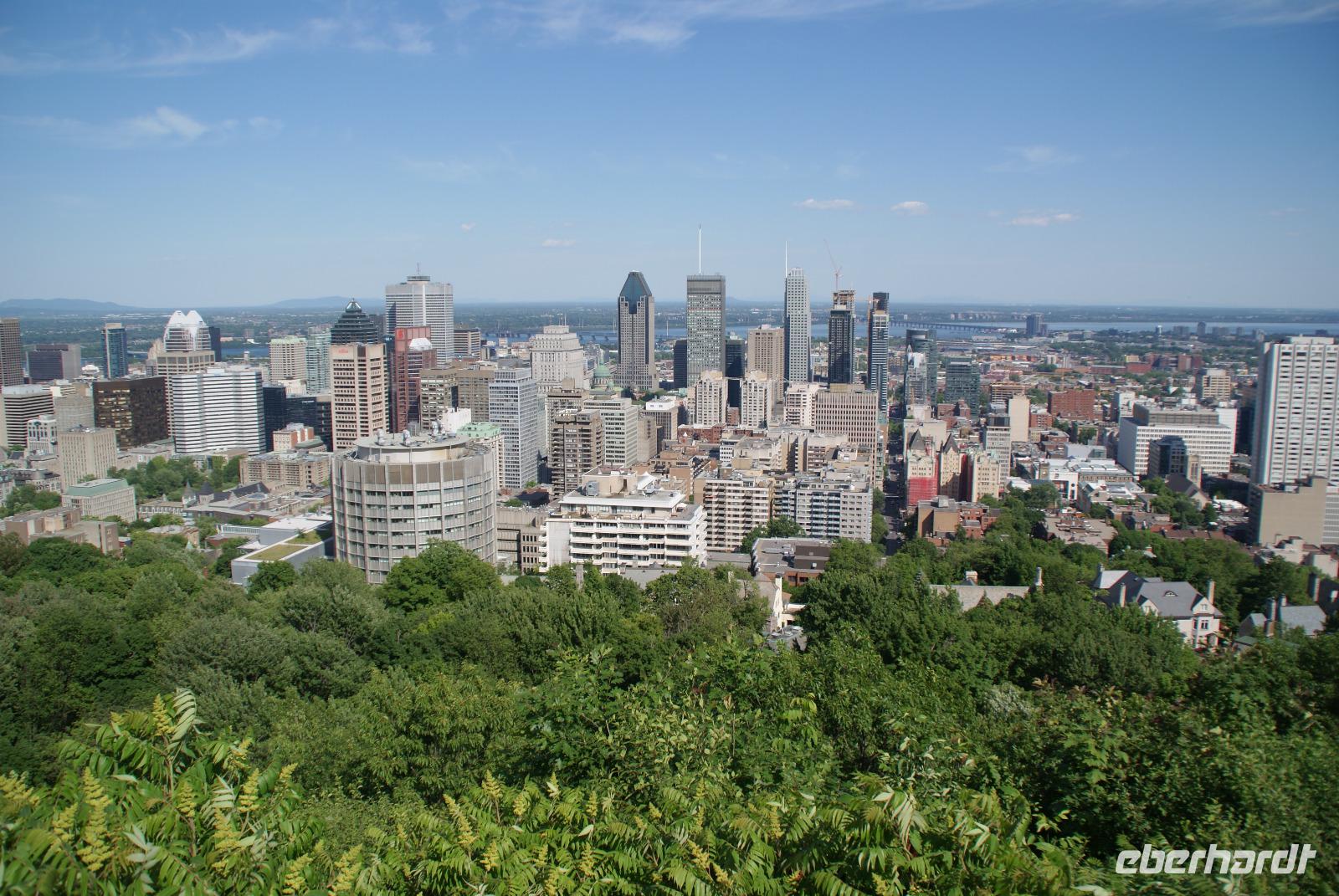 Ausblick vom Mont Royal auf Montreal