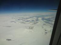 Groenland auf dem Flug nach Calgary