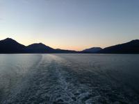 Abenddämmerung an Deck der Norwegian Sun