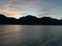 Abenddämmerung an Deck der Norwegian Sun