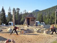 Die Holzfaeller show auf Grouse Mountain