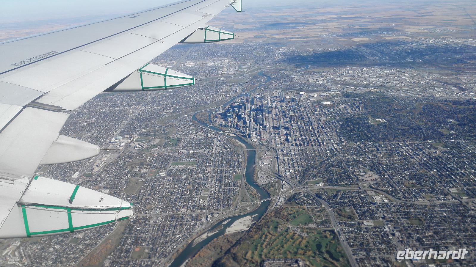 Skyline Calgary von oben