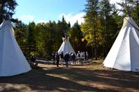 Große Indianerversammlung am Lac Taureau