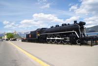 In Jasper-Blick auf alte Dampflok