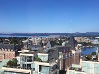 Sicht vom Fruehstueckssaal in Victoria