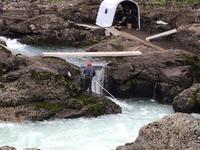 Fischen mit Netz in Morricetown